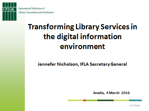 Transforming library services in the digital information environment